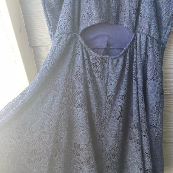 Endless Blu Lace Mini Dress Navy Size L - Picture 4 of 10